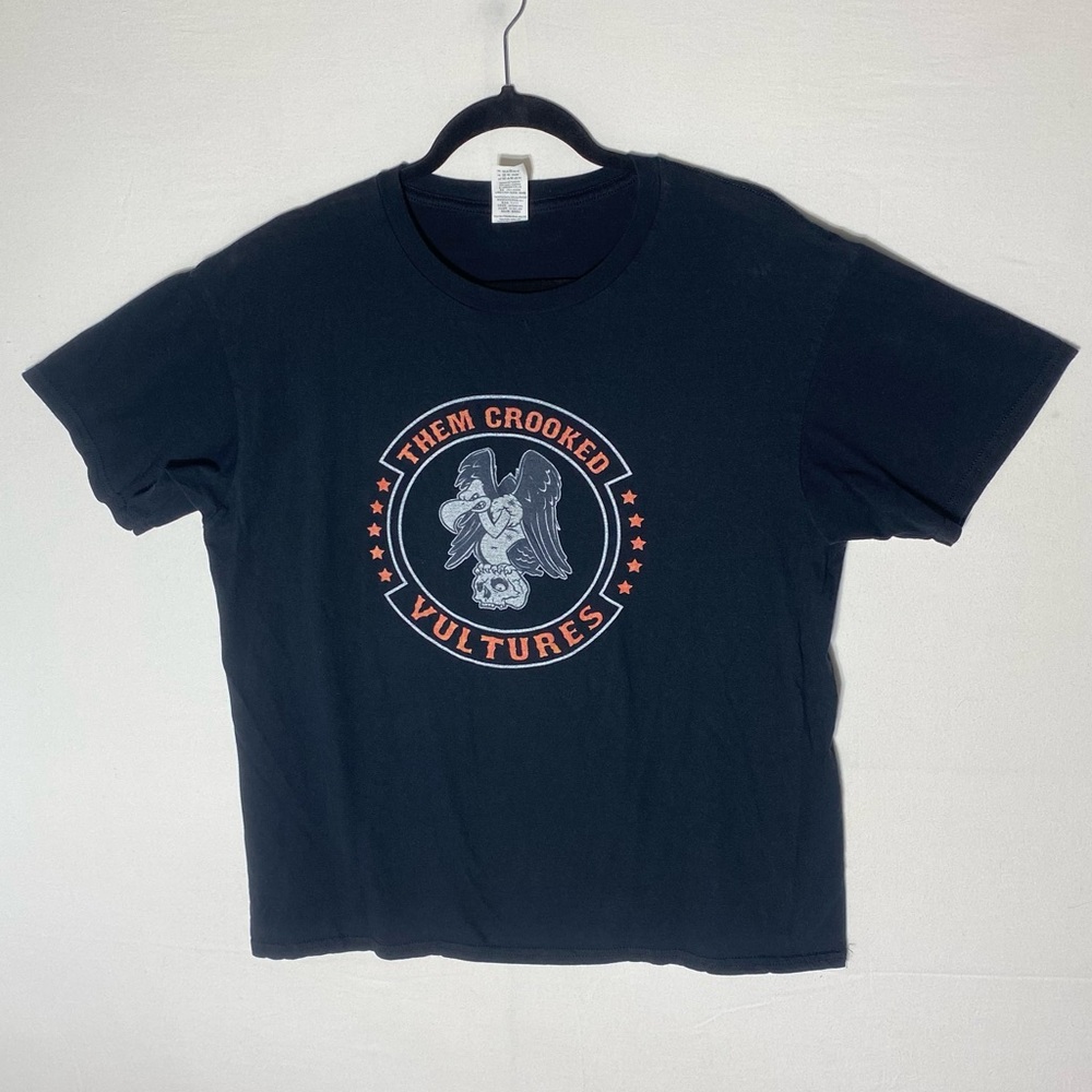 Gildan Them Crooked Vultures Black Graphic Tee Band Tee T Shirt XL